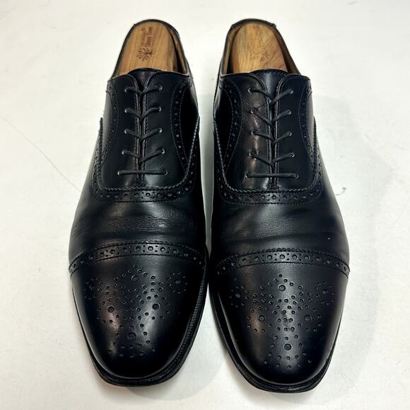 VERY GOOD Alfred Sargent x Brooks Brothers Oxford Cap Toe Bal Black Calf 9 main image 7